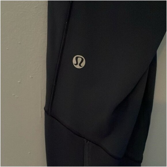 Lululemon Blue Leggings Zipper Detail Women's Size 6 Yoga Fitness Pants - Picture 2 of 6